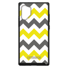 DistinctInk™ OtterBox Symmetry Series Case for Apple iPhone / Samsung Galaxy / Google Pixel - Grey Yellow Chevron Stripes