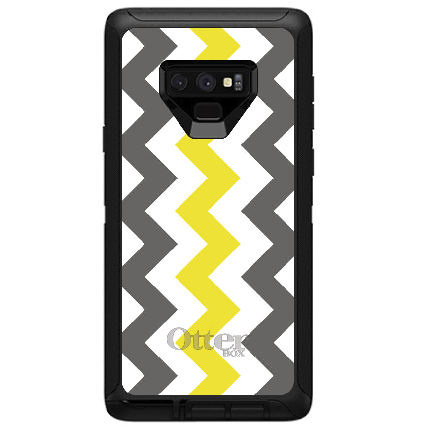 Grey Yellow Chevron Stripes OtterBox Defender Case for iPhone & Galaxy, view 16