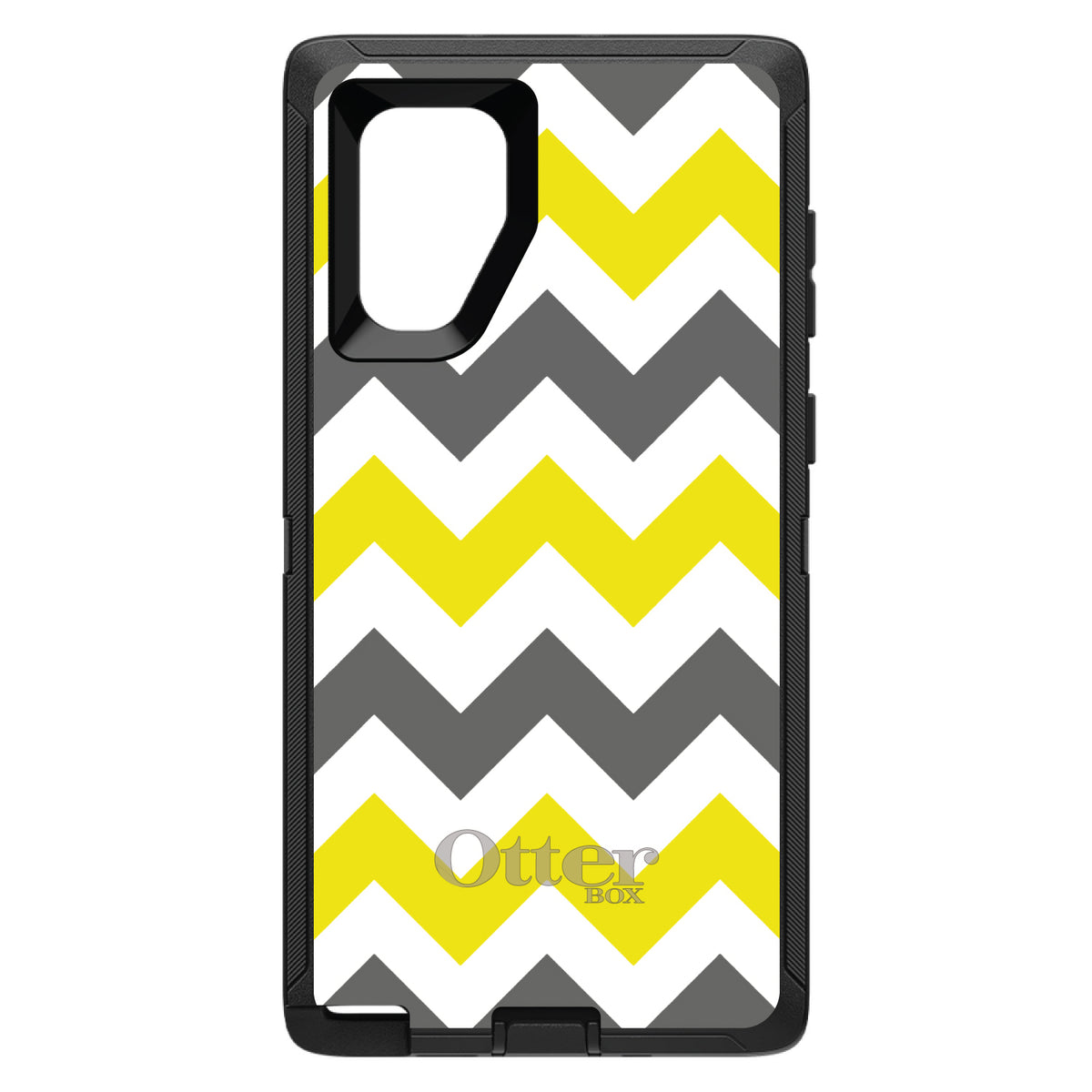 Grey Yellow Chevron Stripes OtterBox Defender Case for iPhone & Galaxy, view 15