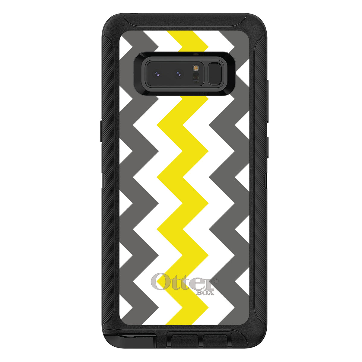 Grey Yellow Chevron Stripes OtterBox Defender Case for iPhone & Galaxy, view 17
