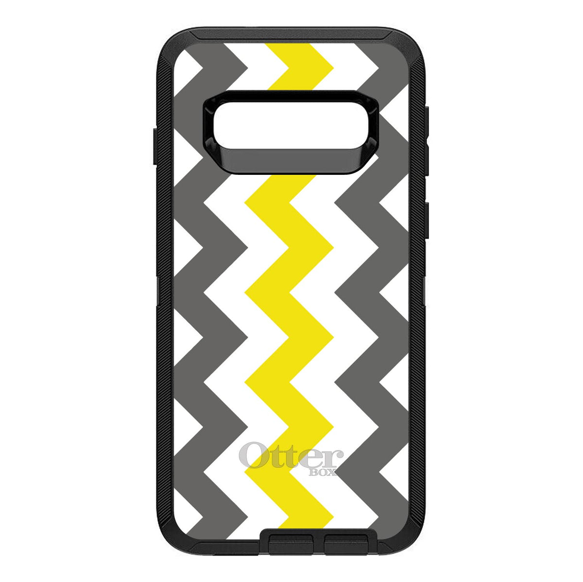 Grey Yellow Chevron Stripes OtterBox Defender Case for iPhone & Galaxy, view 9