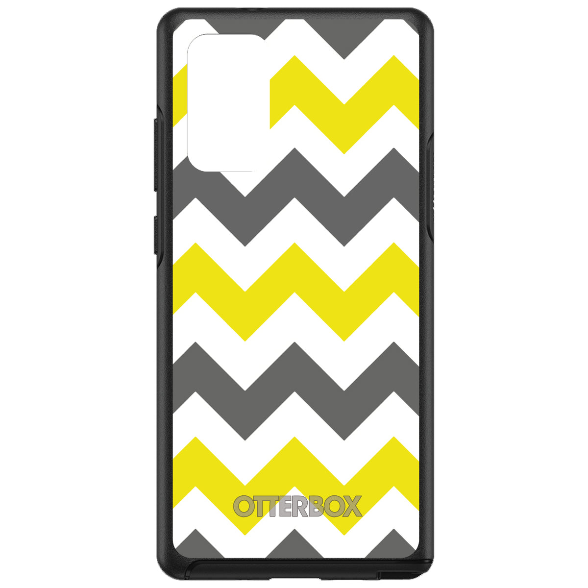 Grey Yellow Chevron Stripes OtterBox Symmetry Case for iPhone & Galaxy, view 10