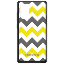 DistinctInk™ OtterBox Symmetry Series Case for Apple iPhone / Samsung Galaxy / Google Pixel - Grey Yellow Chevron Stripes