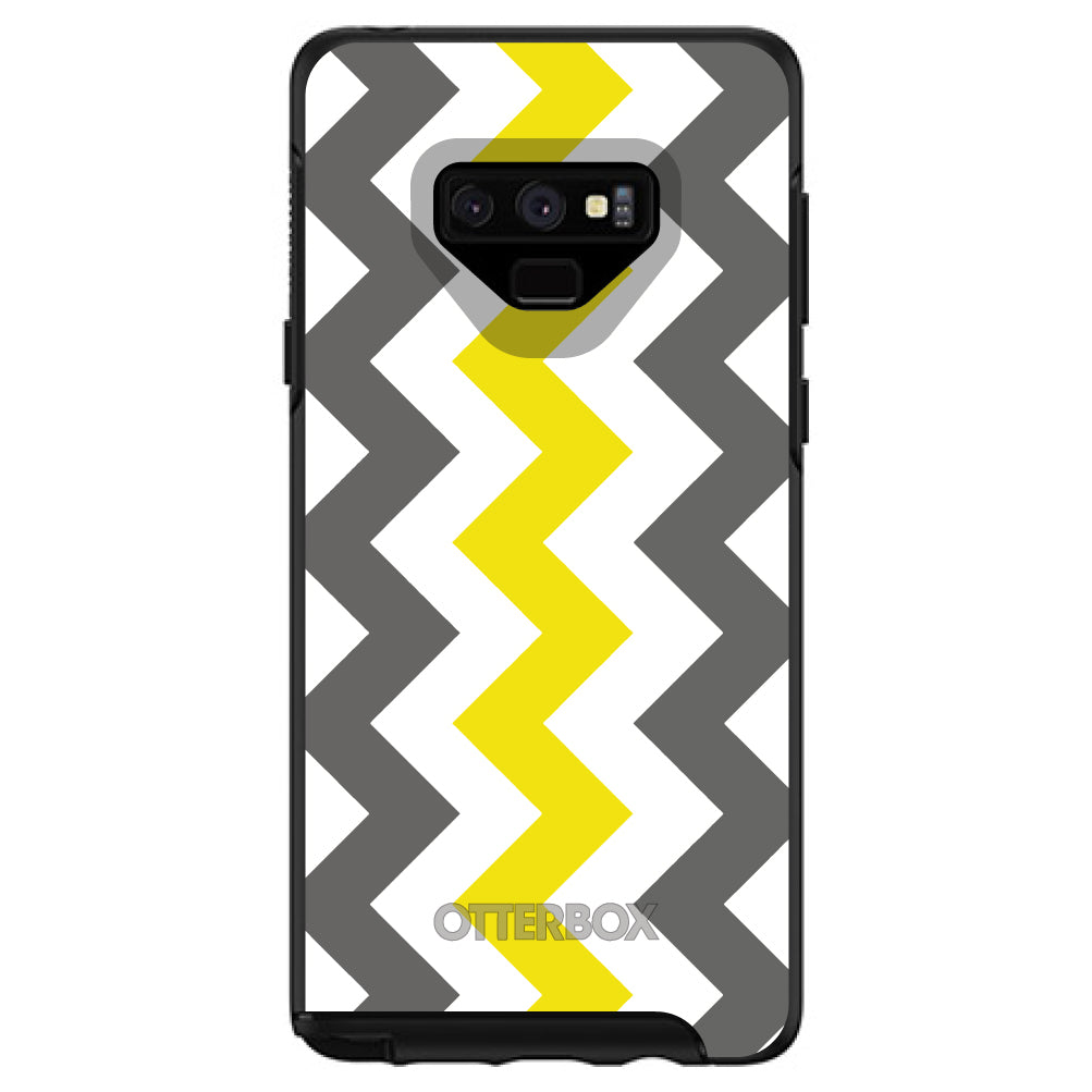 Grey Yellow Chevron Stripes OtterBox Symmetry Case for iPhone & Galaxy, view 13