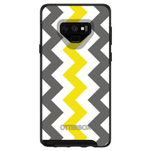DistinctInk™ OtterBox Symmetry Series Case for Apple iPhone / Samsung Galaxy / Google Pixel - Grey Yellow Chevron Stripes
