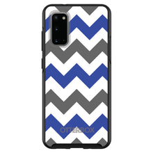 DistinctInk™ OtterBox Symmetry Series Case for Apple iPhone / Samsung Galaxy / Google Pixel - Blue Grey Chevron Stripes