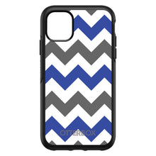 DistinctInk™ OtterBox Symmetry Series Case for Apple iPhone / Samsung Galaxy / Google Pixel - Blue Grey Chevron Stripes