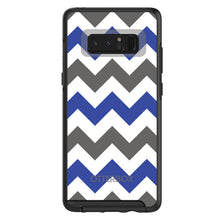DistinctInk™ OtterBox Symmetry Series Case for Apple iPhone / Samsung Galaxy / Google Pixel - Blue Grey Chevron Stripes