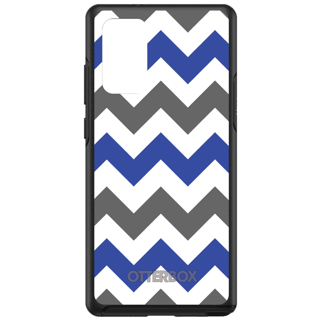 Blue Grey Chevron Stripes OtterBox Symmetry Case for iPhone & Galaxy, view 10