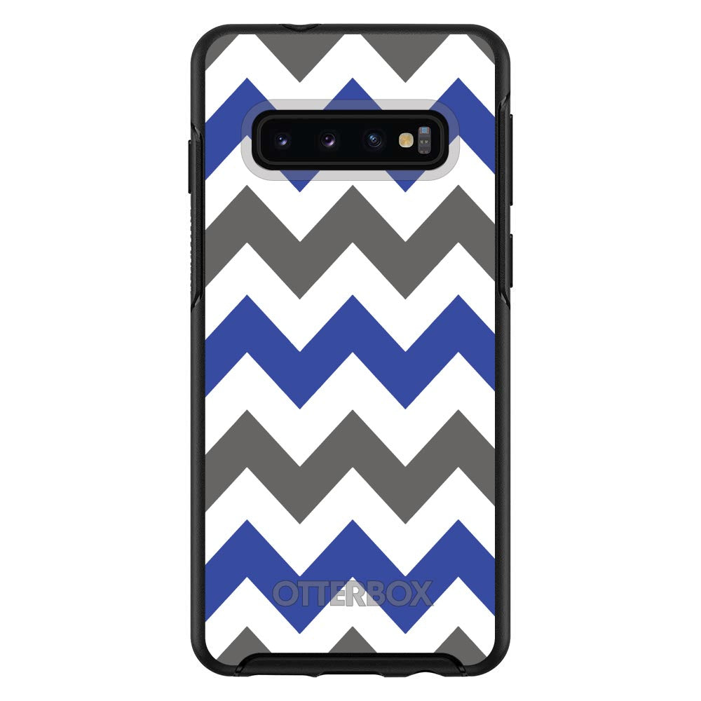 Blue Grey Chevron Stripes OtterBox Symmetry Case for iPhone & Galaxy, view 6