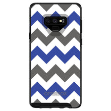 DistinctInk™ OtterBox Symmetry Series Case for Apple iPhone / Samsung Galaxy / Google Pixel - Blue Grey Chevron Stripes