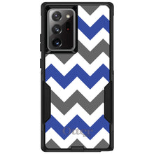 DistinctInk™ OtterBox Commuter Series Case for Apple iPhone or Samsung Galaxy - Blue Grey Chevron Stripes