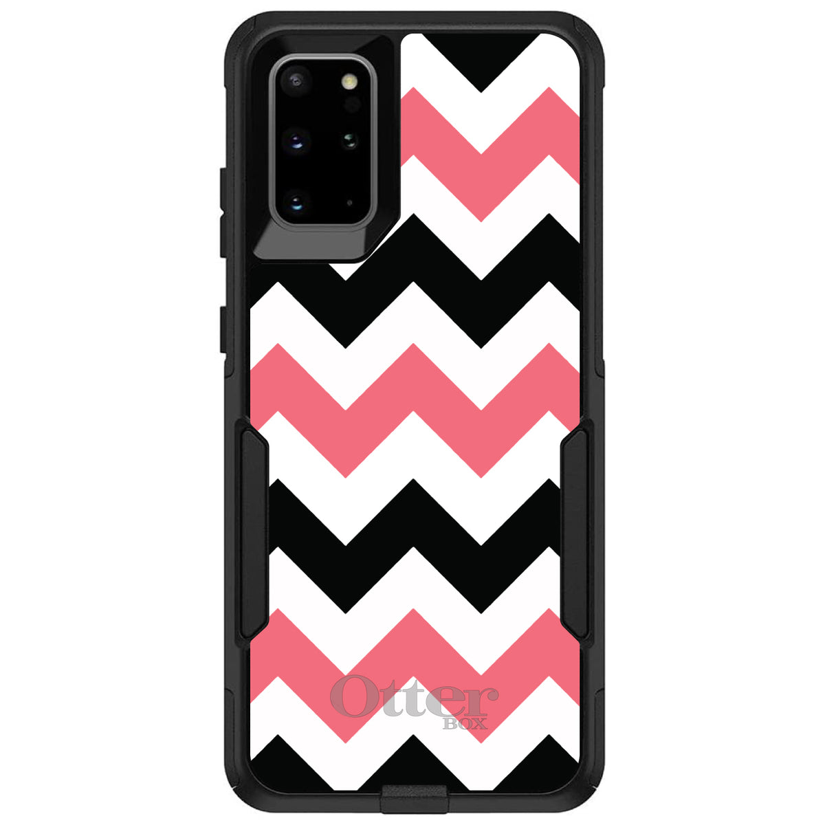 Black Pink Chevron Stripes OtterBox Commuter Case for iPhone & Galaxy, view 6