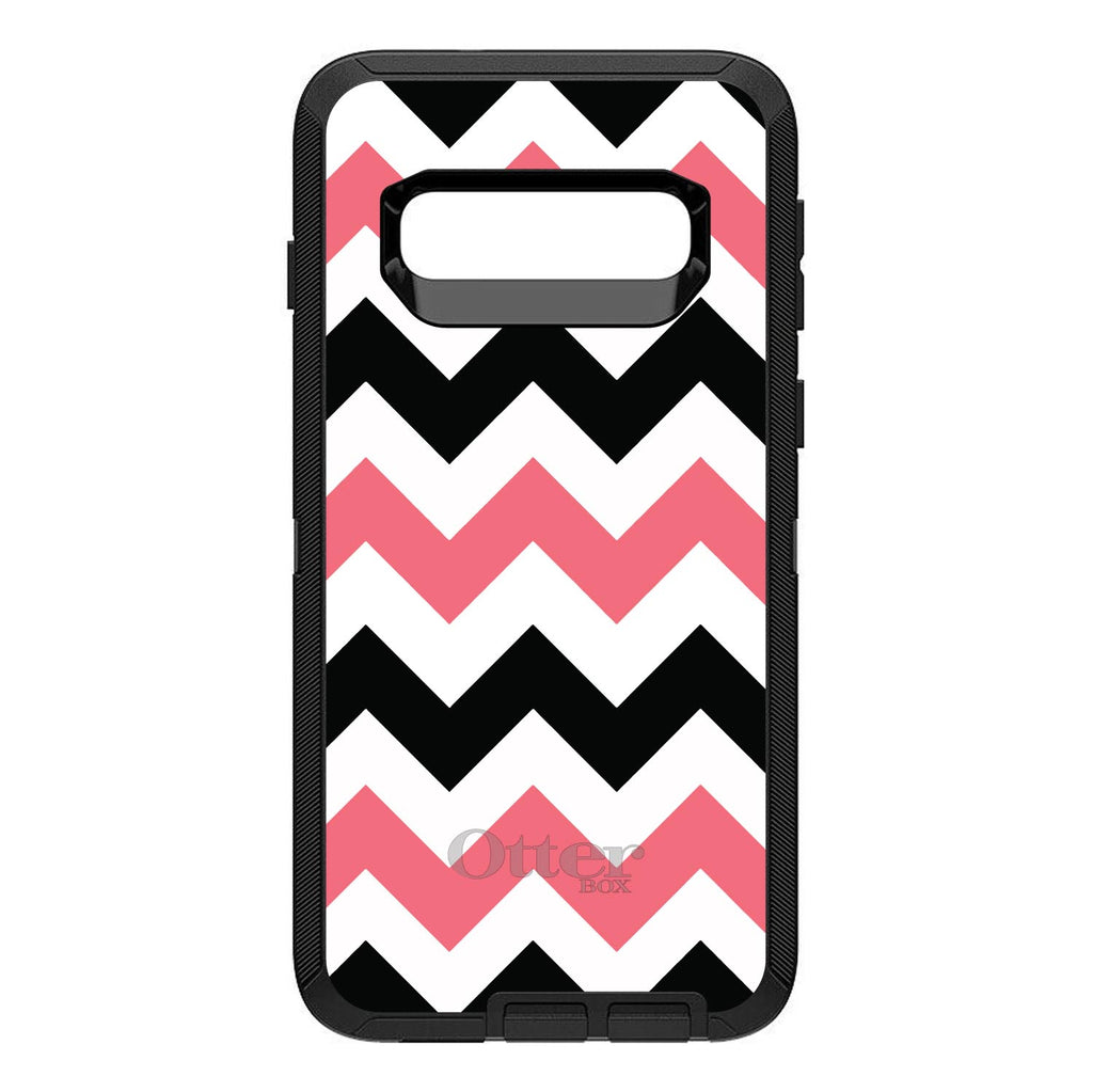 Black Pink Chevron Stripes OtterBox Defender Case for iPhone & Galaxy, view 9