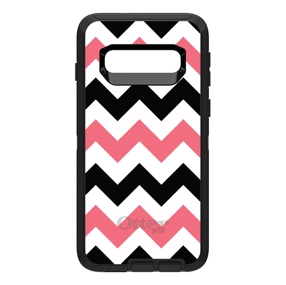 Black Pink Chevron Stripes OtterBox Defender Case for iPhone & Galaxy, view 9