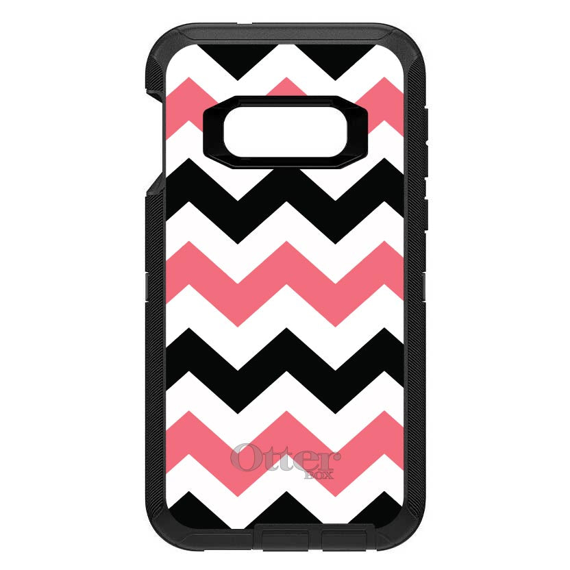 Black Pink Chevron Stripes OtterBox Defender Case for iPhone & Galaxy, view 10