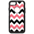 Black Pink Chevron Stripes OtterBox Commuter Case for iPhone & Galaxy