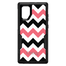 DistinctInk™ OtterBox Commuter Series Case for Apple iPhone or Samsung Galaxy - Black Pink Chevron Stripes