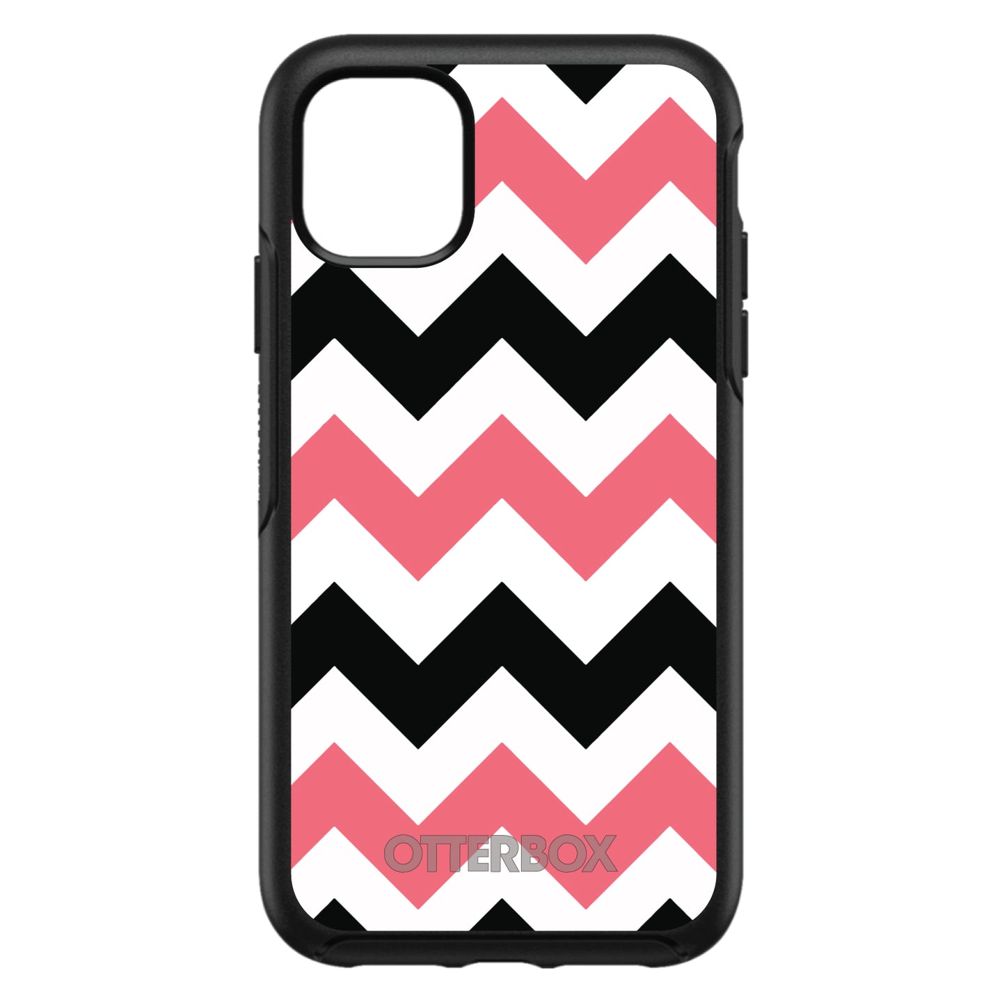 Black Pink Chevron Stripes OtterBox Symmetry Case for iPhone & Galaxy