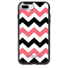 Black Pink Chevron Stripes OtterBox Symmetry Case for iPhone & Galaxy