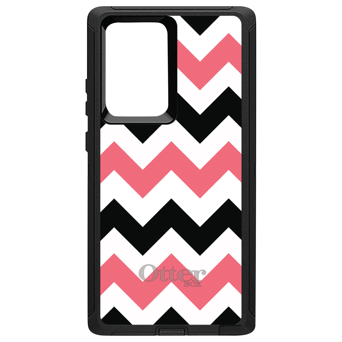 Black Pink Chevron Stripes OtterBox Defender Case for iPhone & Galaxy, view 13