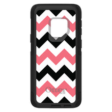 DistinctInk™ OtterBox Commuter Series Case for Apple iPhone or Samsung Galaxy - Black Pink Chevron Stripes