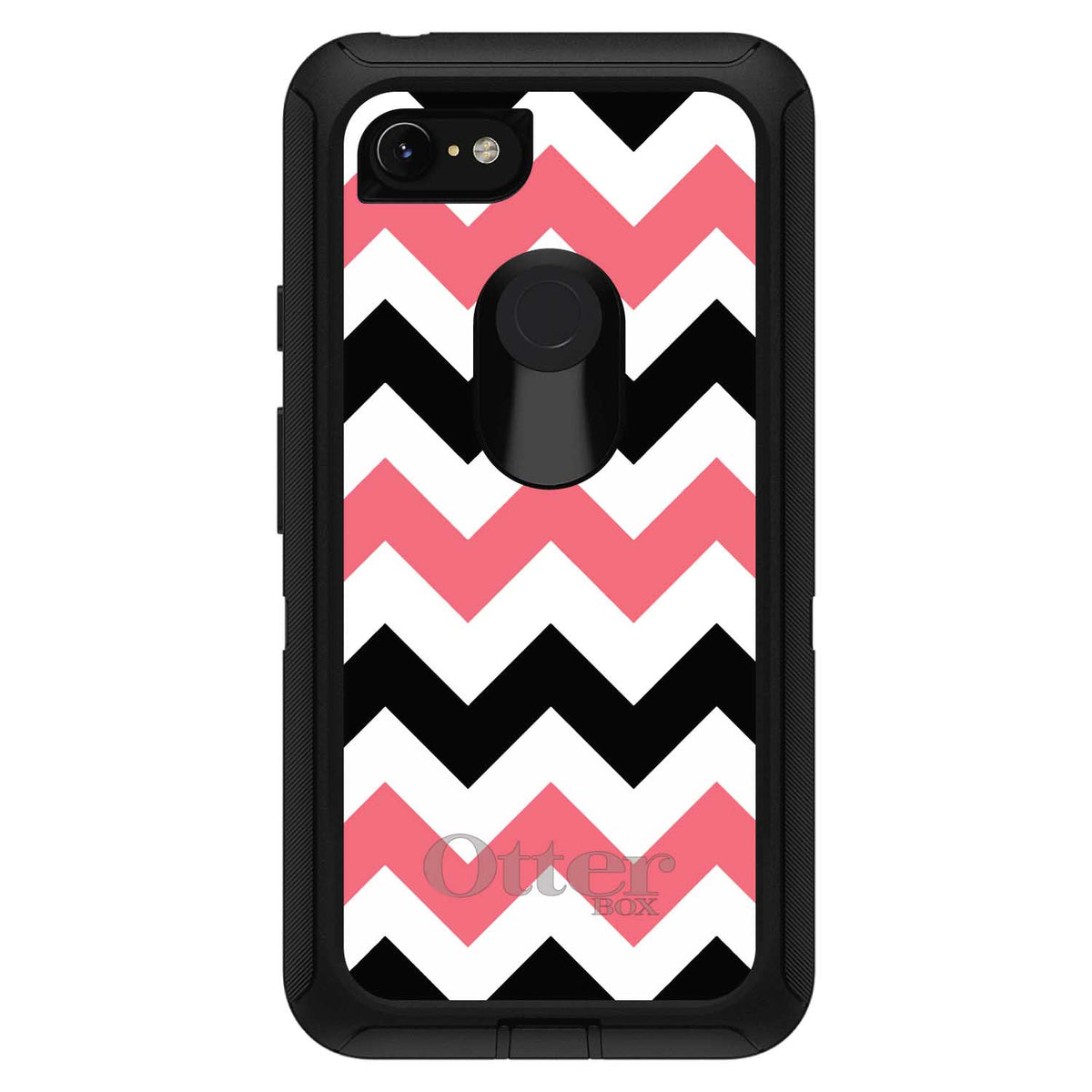 Black Pink Chevron Stripes OtterBox Defender Case for iPhone & Galaxy, view 18