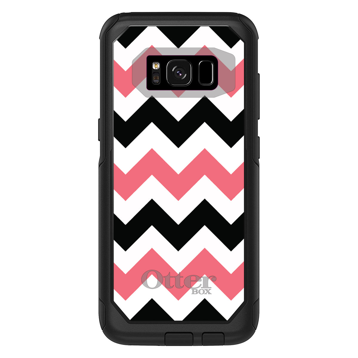 Black Pink Chevron Stripes OtterBox Commuter Case for iPhone & Galaxy, view 10