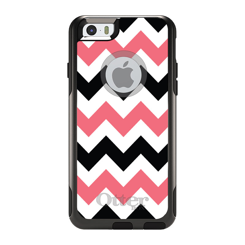 Black Pink Chevron Stripes OtterBox Commuter Case for iPhone & Galaxy, view 4