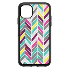 DistinctInk™ OtterBox Symmetry Series Case for Apple iPhone / Samsung Galaxy / Google Pixel - Pink Purple Teal Herringbone