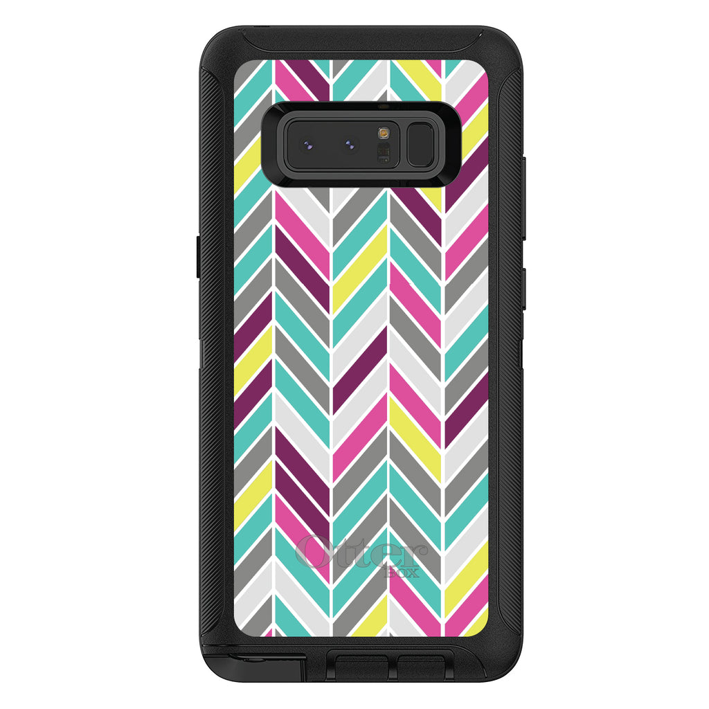 Pink Purple Teal Herringbone OtterBox Defender Case for iPhone & Galaxy, view 17