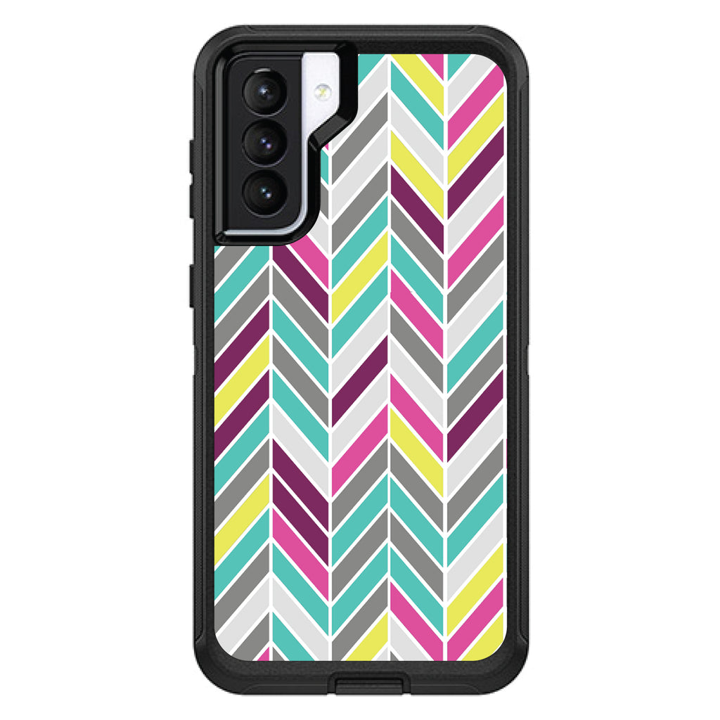 Pink Purple Teal Herringbone OtterBox Defender Case for iPhone & Galaxy, view 6