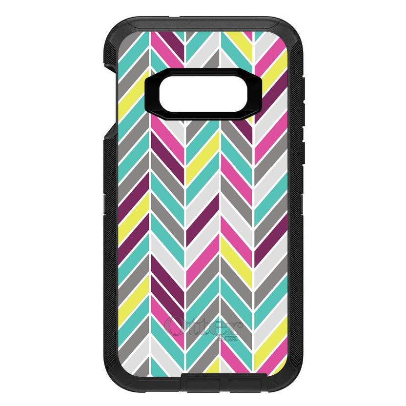 Pink Purple Teal Herringbone OtterBox Defender Case for iPhone & Galaxy, view 10
