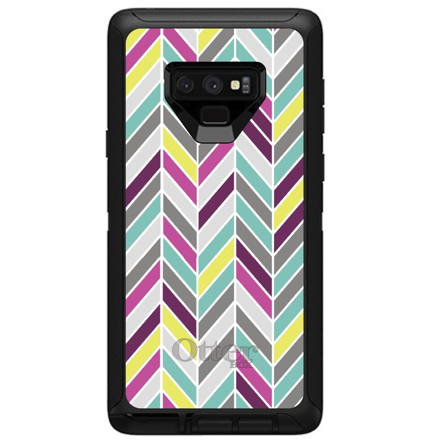 Pink Purple Teal Herringbone OtterBox Defender Case for iPhone & Galaxy, view 16