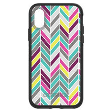 DistinctInk™ OtterBox Symmetry Series Case for Apple iPhone / Samsung Galaxy / Google Pixel - Pink Purple Teal Herringbone