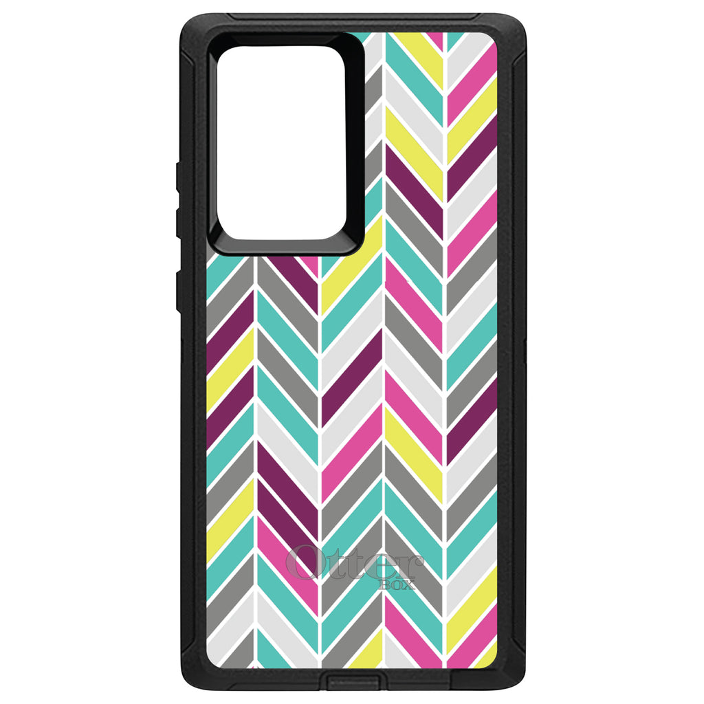 Pink Purple Teal Herringbone OtterBox Defender Case for iPhone & Galaxy, view 13