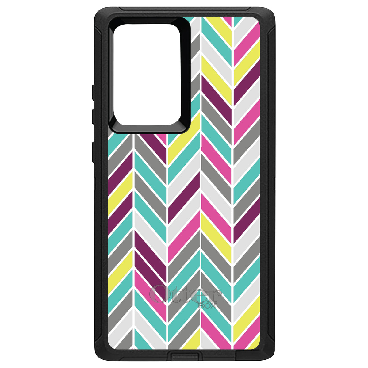 Pink Purple Teal Herringbone OtterBox Defender Case for iPhone & Galaxy, view 13