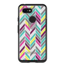 DistinctInk™ OtterBox Symmetry Series Case for Apple iPhone / Samsung Galaxy / Google Pixel - Pink Purple Teal Herringbone