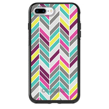DistinctInk™ OtterBox Symmetry Series Case for Apple iPhone / Samsung Galaxy / Google Pixel - Pink Purple Teal Herringbone