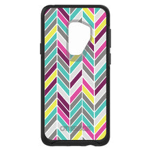 DistinctInk™ OtterBox Symmetry Series Case for Apple iPhone / Samsung Galaxy / Google Pixel - Pink Purple Teal Herringbone