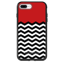 DistinctInk™ OtterBox Symmetry Series Case for Apple iPhone / Samsung Galaxy / Google Pixel - Black White Red Chevron