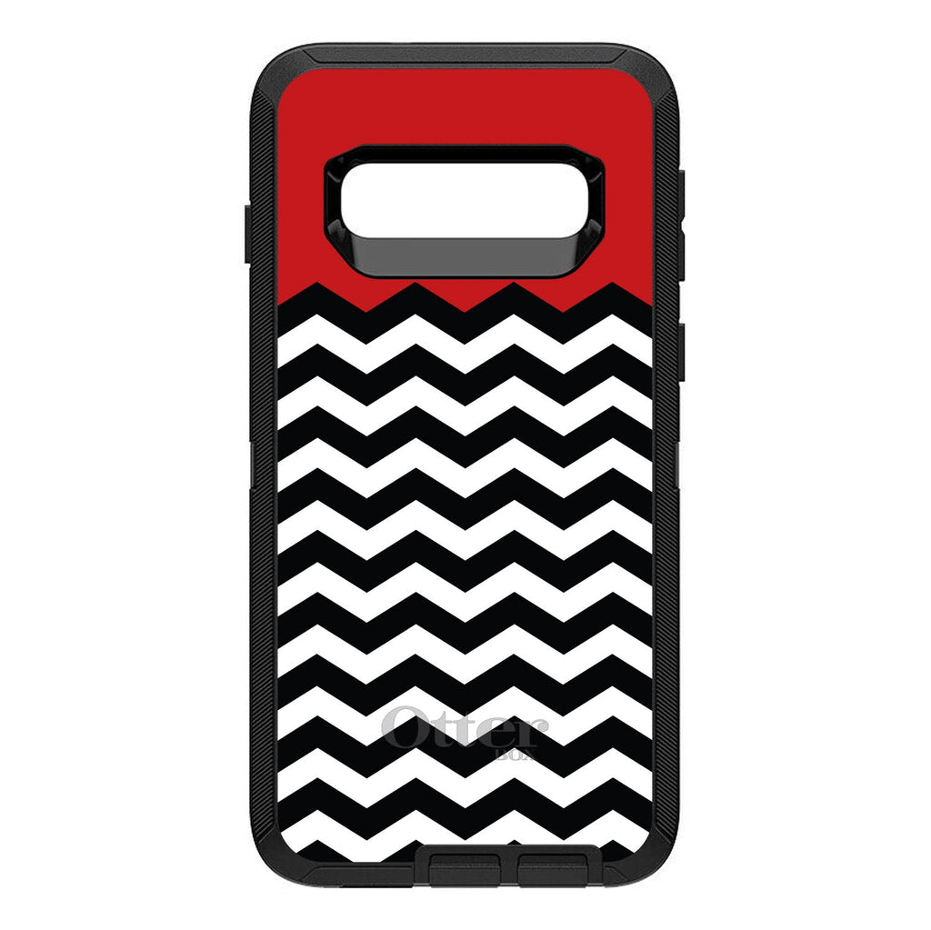 Black White Red Chevron OtterBox Defender Case for iPhone & Galaxy, view 9