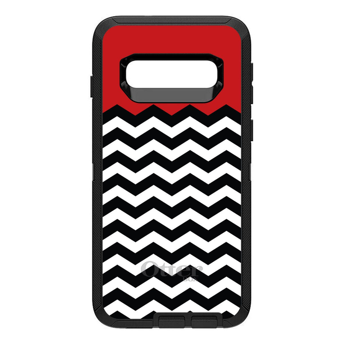 Black White Red Chevron OtterBox Defender Case for iPhone & Galaxy, view 9