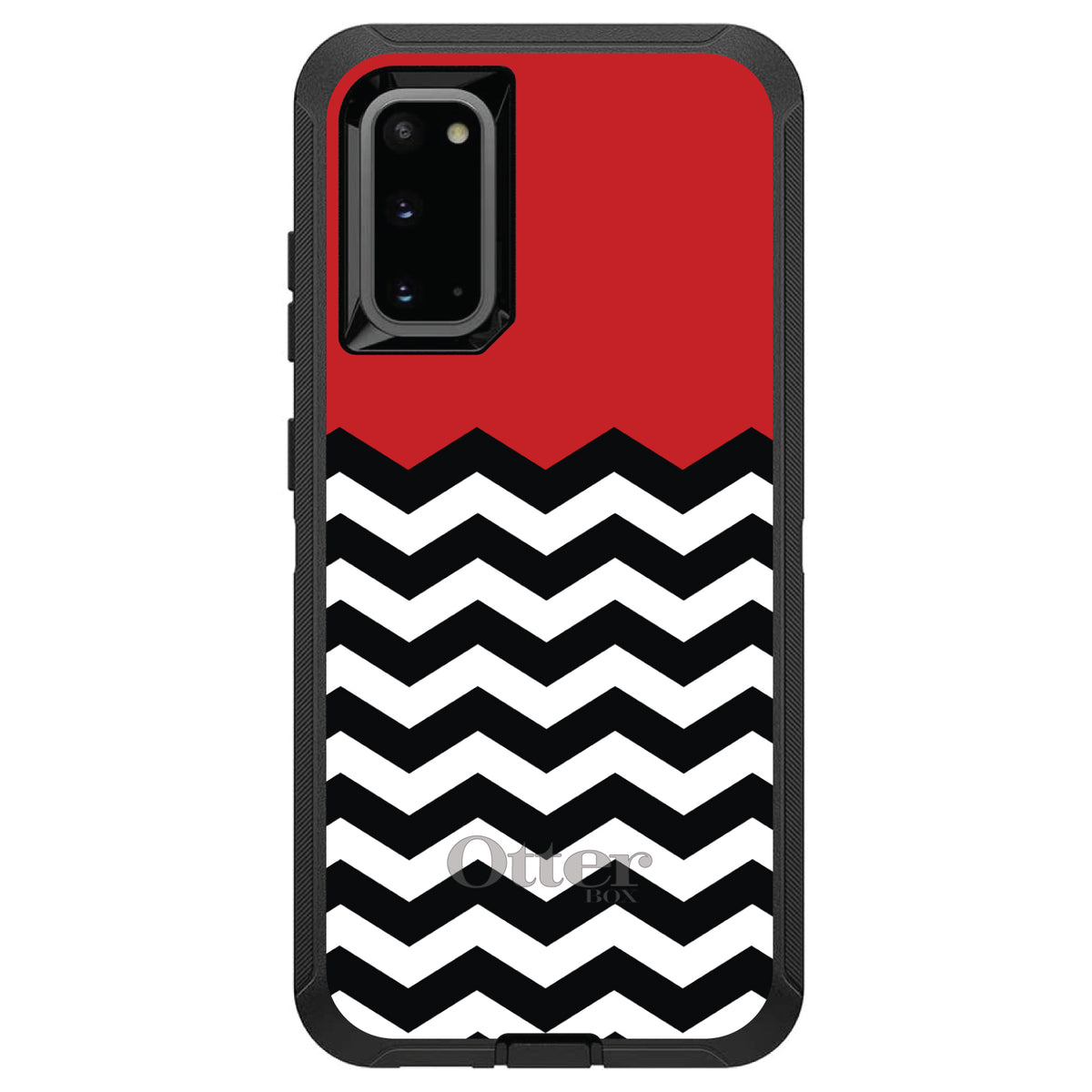 Black White Red Chevron OtterBox Defender Case for iPhone & Galaxy, view 8