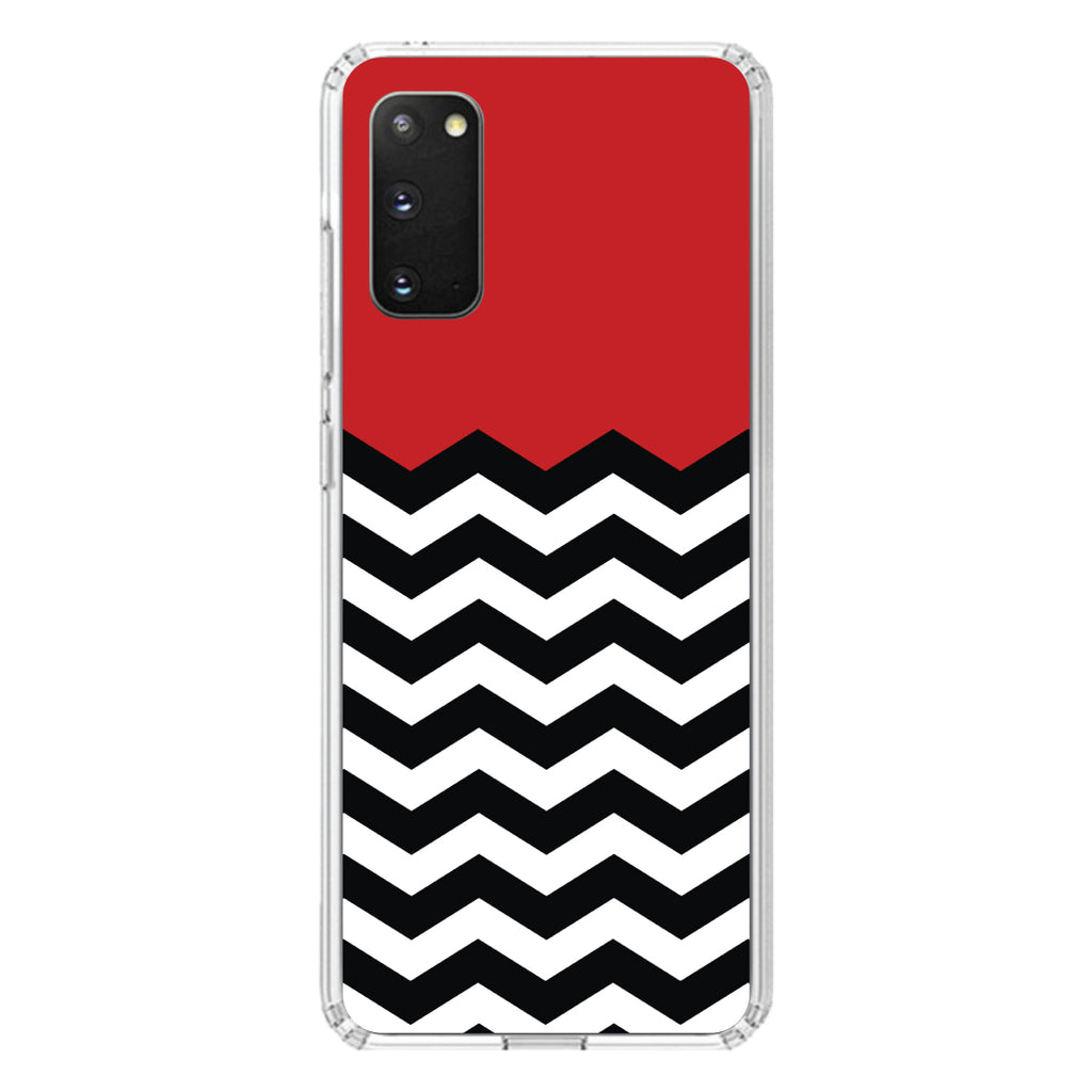 Black White Red Chevron Clear Shockproof iPhone Case, view 15