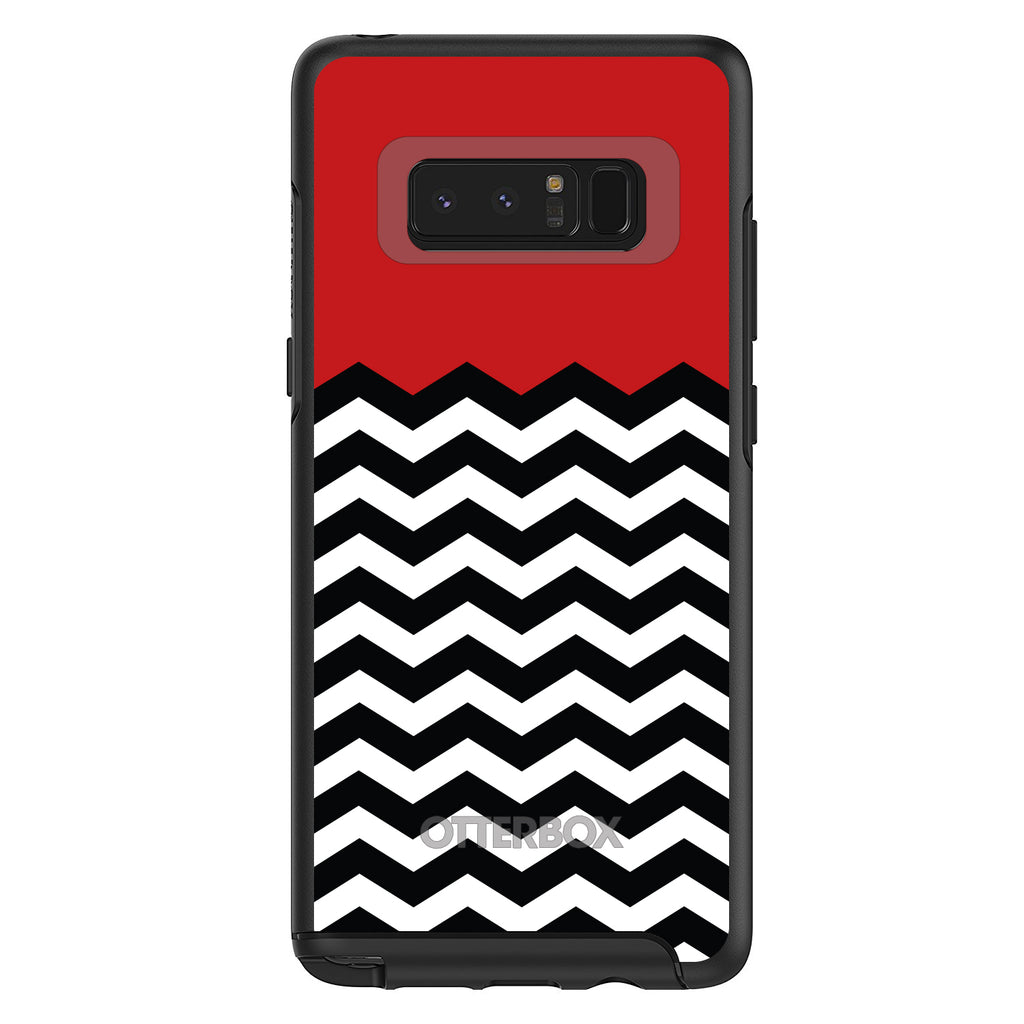 Black White Red Chevron OtterBox Symmetry Case for iPhone & Galaxy, view 14
