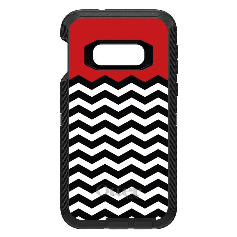 Black White Red Chevron OtterBox Defender Case for iPhone & Galaxy, view 10