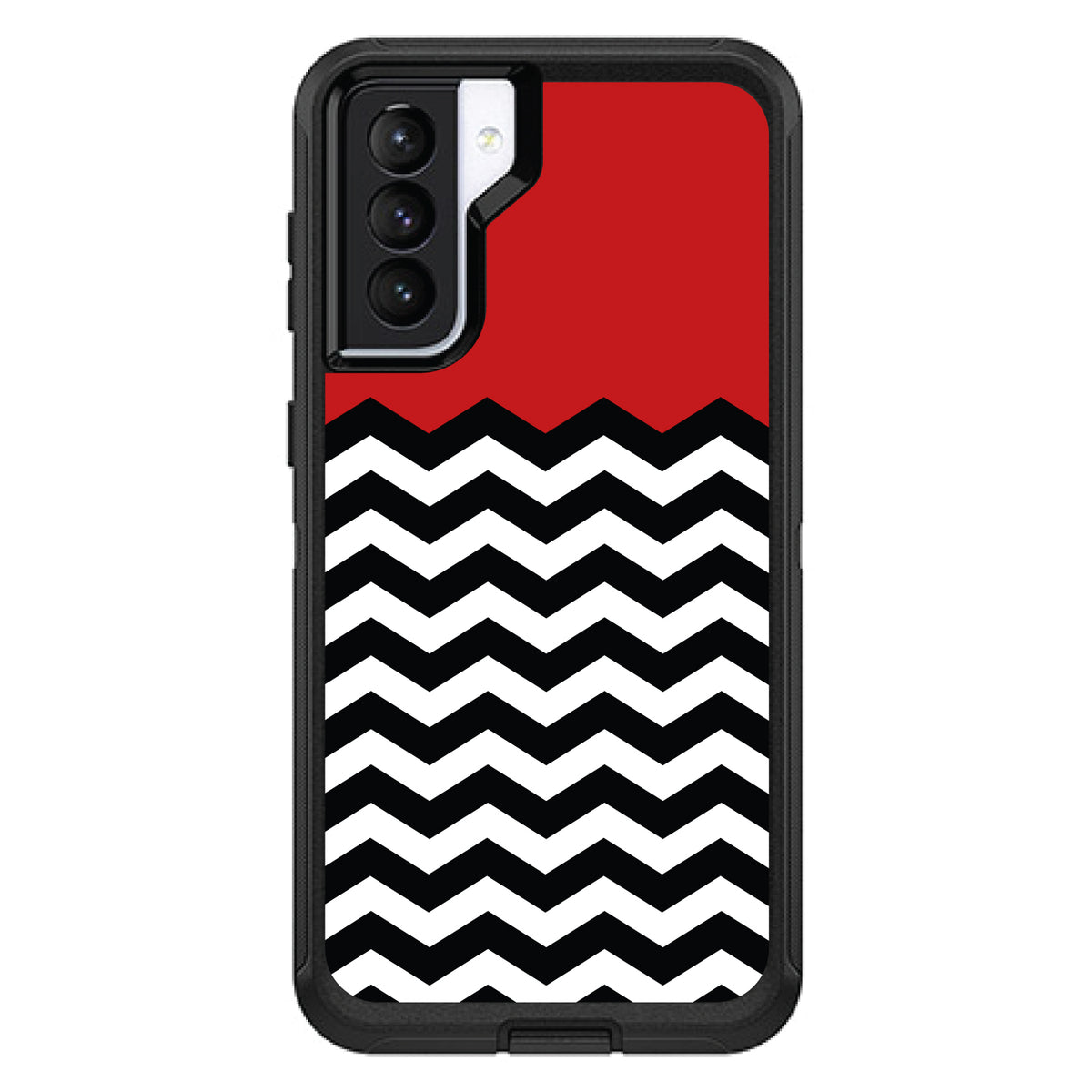 Black White Red Chevron OtterBox Defender Case for iPhone & Galaxy, view 5