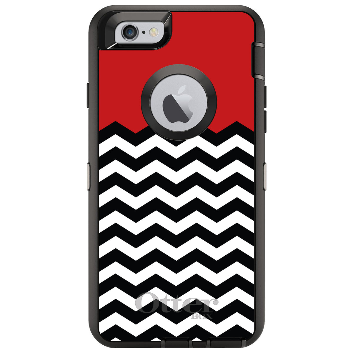 Black White Red Chevron OtterBox Defender Case for iPhone & Galaxy, view 4