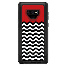 DistinctInk™ OtterBox Commuter Series Case for Apple iPhone or Samsung Galaxy - Black White Red Chevron